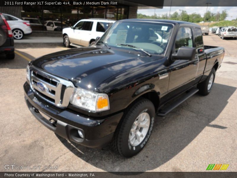 Black / Medium Dark Flint 2011 Ford Ranger XLT SuperCab 4x4