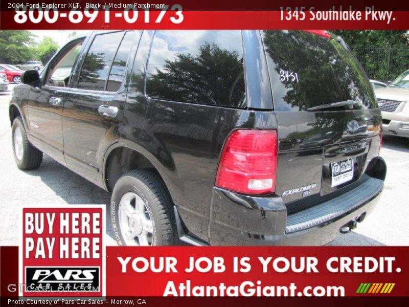 Black / Medium Parchment 2004 Ford Explorer XLT