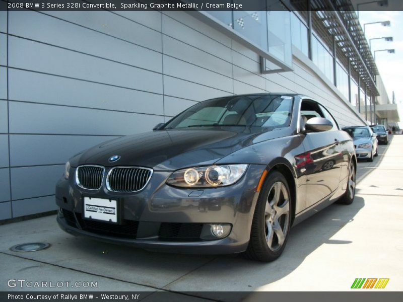 Sparkling Graphite Metallic / Cream Beige 2008 BMW 3 Series 328i Convertible