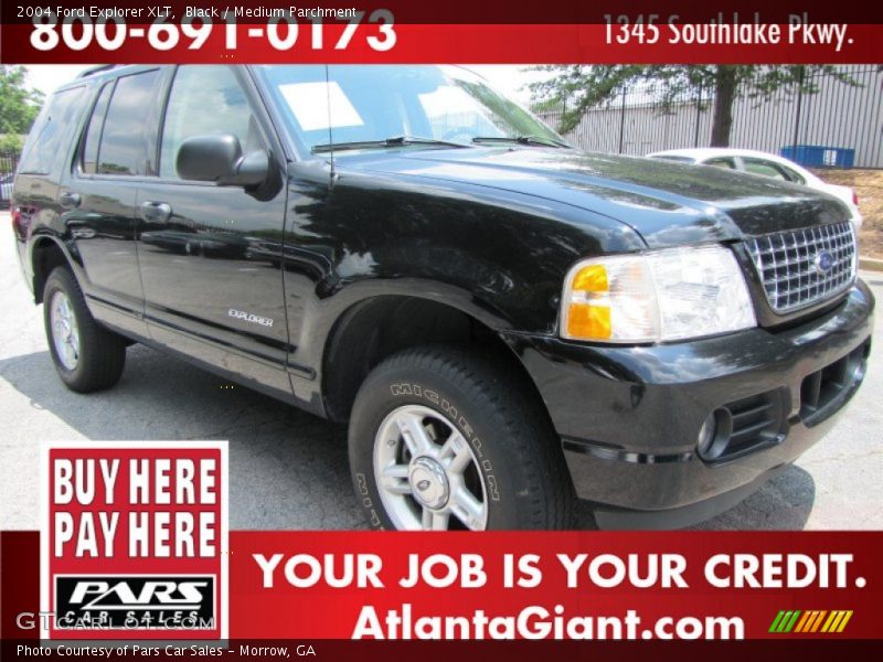Black / Medium Parchment 2004 Ford Explorer XLT