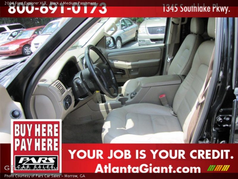 Black / Medium Parchment 2004 Ford Explorer XLT