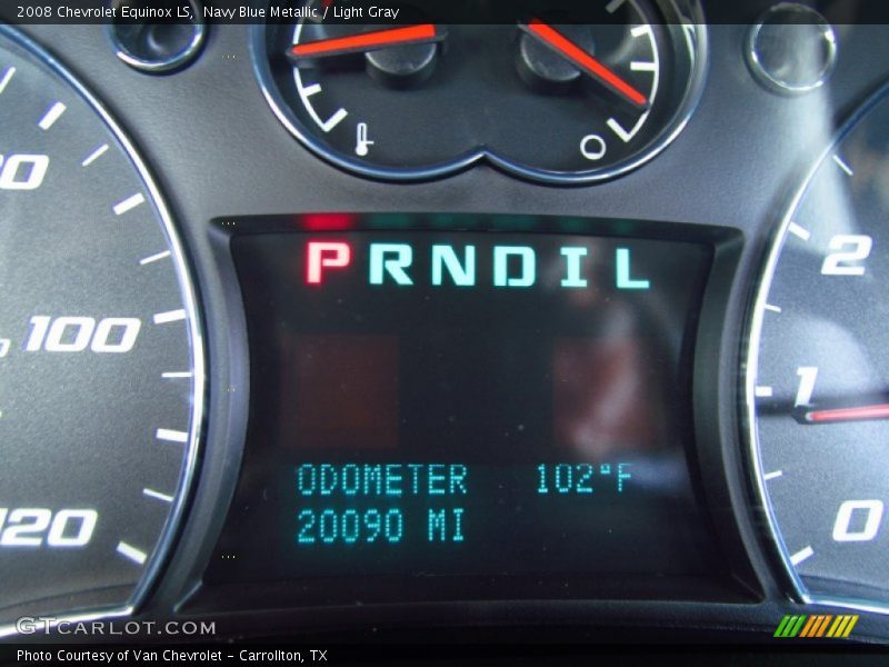 Navy Blue Metallic / Light Gray 2008 Chevrolet Equinox LS