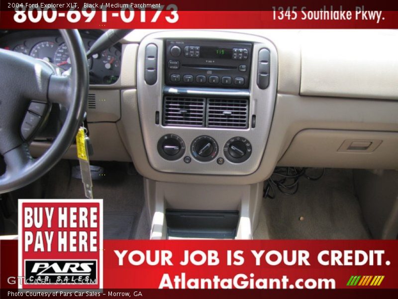 Black / Medium Parchment 2004 Ford Explorer XLT