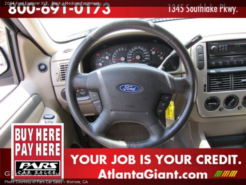 Black / Medium Parchment 2004 Ford Explorer XLT