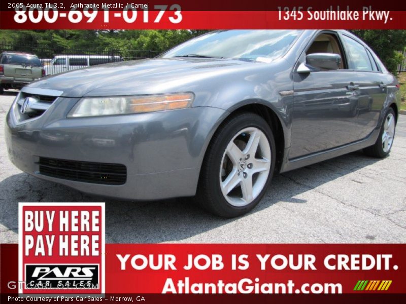 Anthracite Metallic / Camel 2005 Acura TL 3.2