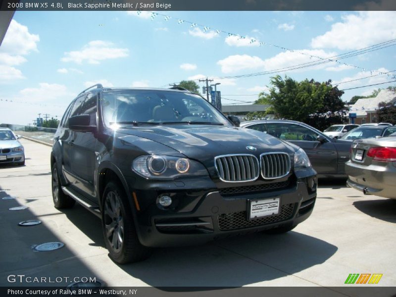 Black Sapphire Metallic / Sand Beige 2008 BMW X5 4.8i