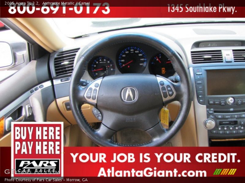 Anthracite Metallic / Camel 2005 Acura TL 3.2