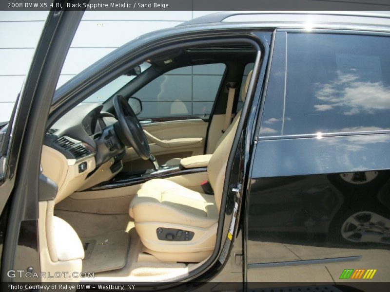 Black Sapphire Metallic / Sand Beige 2008 BMW X5 4.8i