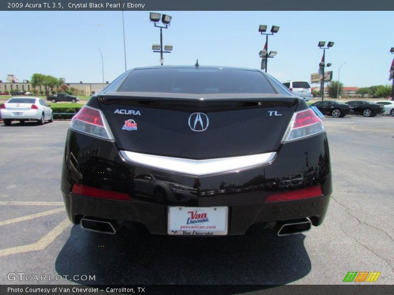 Crystal Black Pearl / Ebony 2009 Acura TL 3.5