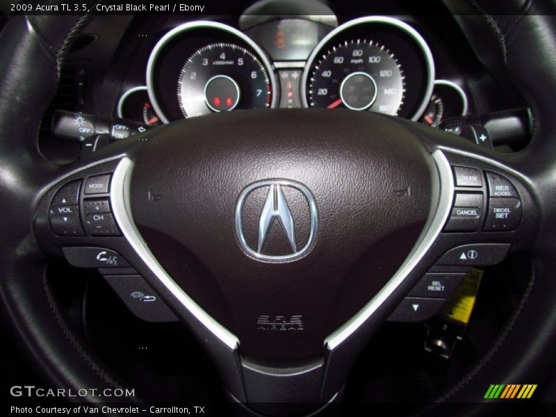 Crystal Black Pearl / Ebony 2009 Acura TL 3.5