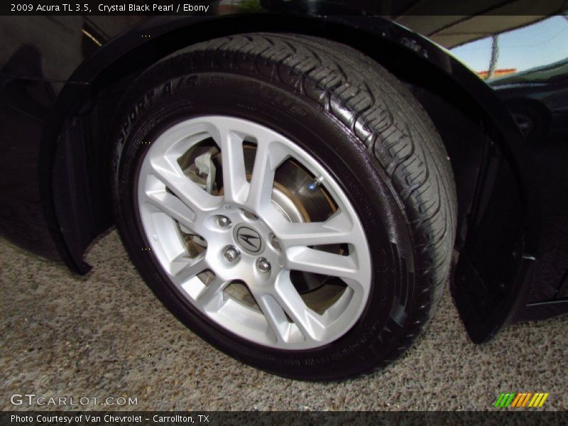 Crystal Black Pearl / Ebony 2009 Acura TL 3.5