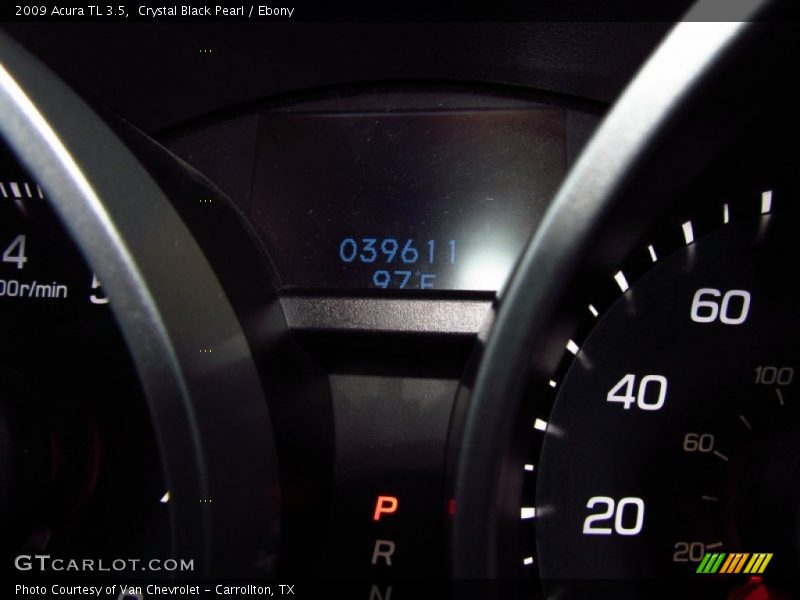 Crystal Black Pearl / Ebony 2009 Acura TL 3.5