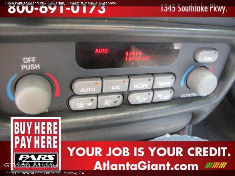 Silvermist Metallic / Graphite 1999 Pontiac Grand Prix GT Sedan
