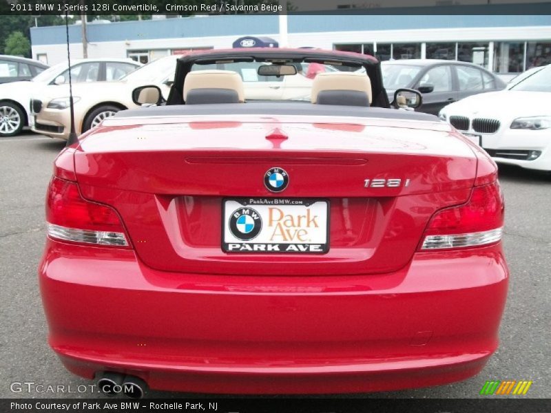 Crimson Red / Savanna Beige 2011 BMW 1 Series 128i Convertible