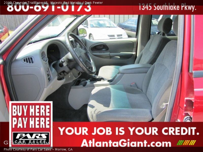 Majestic Red Metallic / Dark Pewter 2002 Chevrolet TrailBlazer LS