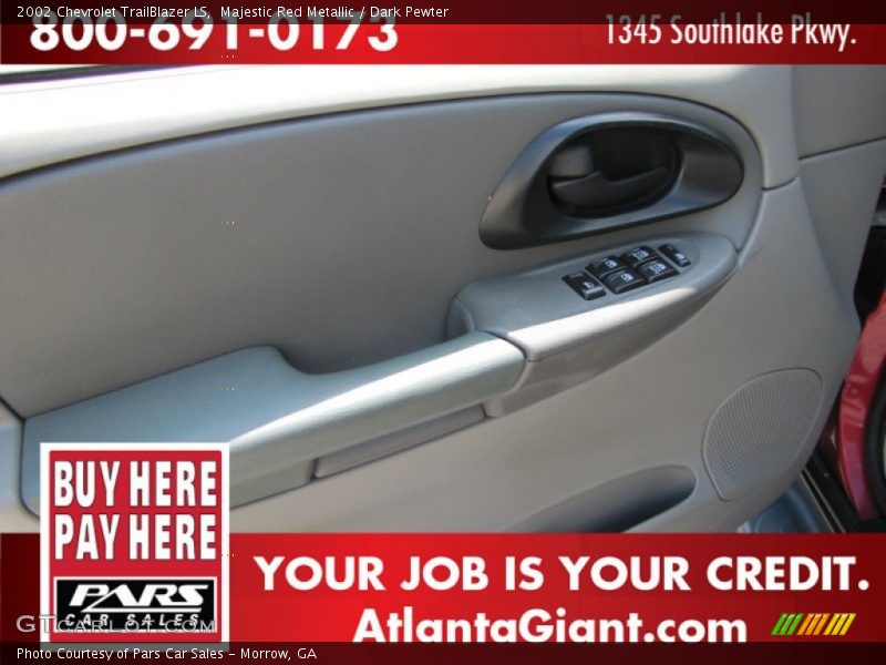 Majestic Red Metallic / Dark Pewter 2002 Chevrolet TrailBlazer LS