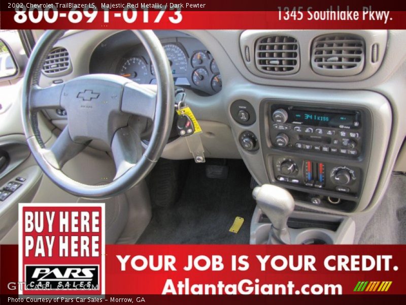 Majestic Red Metallic / Dark Pewter 2002 Chevrolet TrailBlazer LS