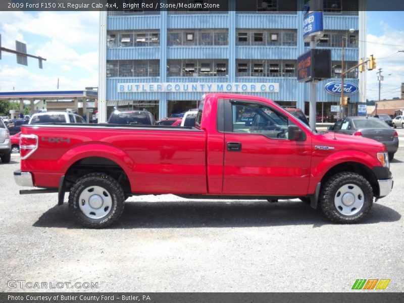 Bright Red / Stone/Medium Stone 2009 Ford F150 XL Regular Cab 4x4