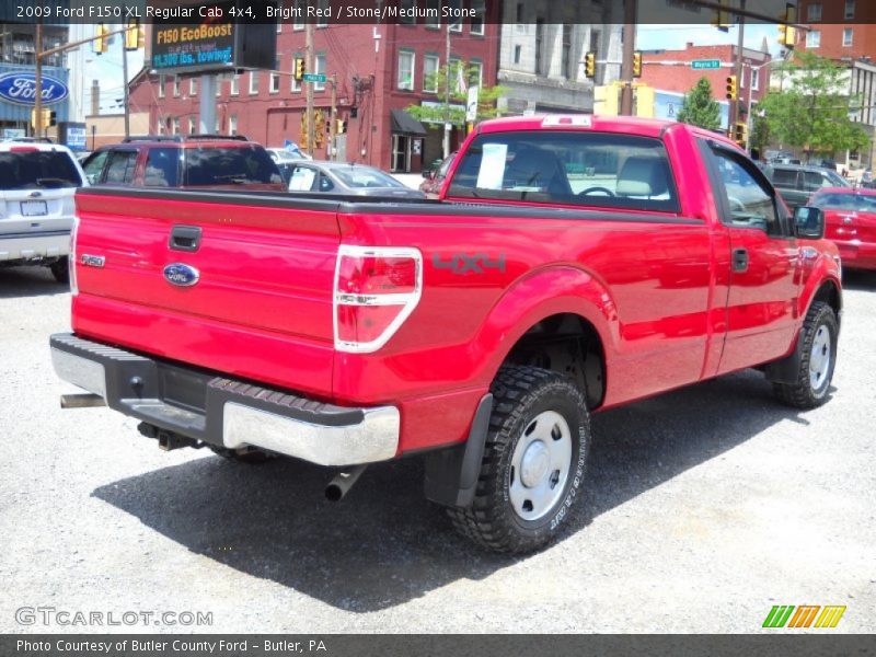 Bright Red / Stone/Medium Stone 2009 Ford F150 XL Regular Cab 4x4