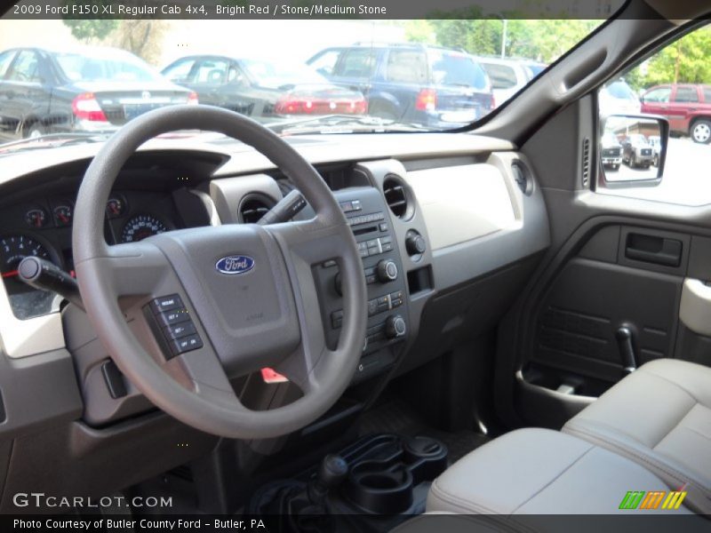 Bright Red / Stone/Medium Stone 2009 Ford F150 XL Regular Cab 4x4