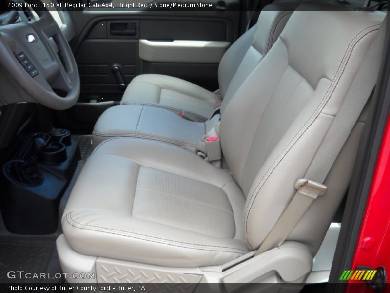 Bright Red / Stone/Medium Stone 2009 Ford F150 XL Regular Cab 4x4