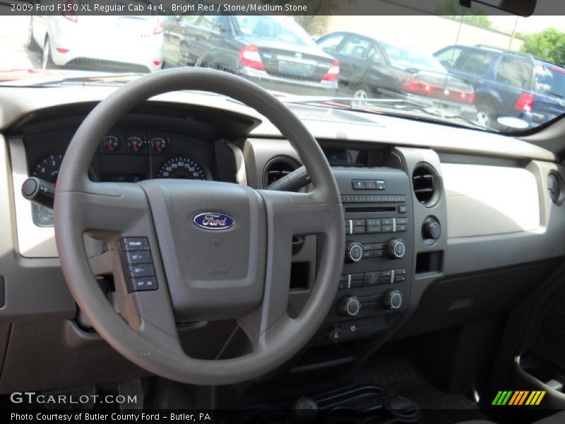 Bright Red / Stone/Medium Stone 2009 Ford F150 XL Regular Cab 4x4
