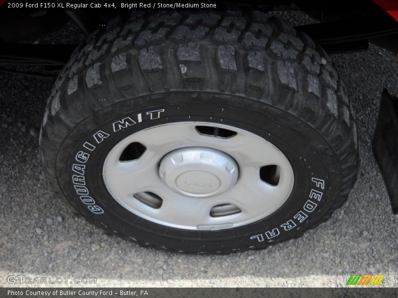 Bright Red / Stone/Medium Stone 2009 Ford F150 XL Regular Cab 4x4
