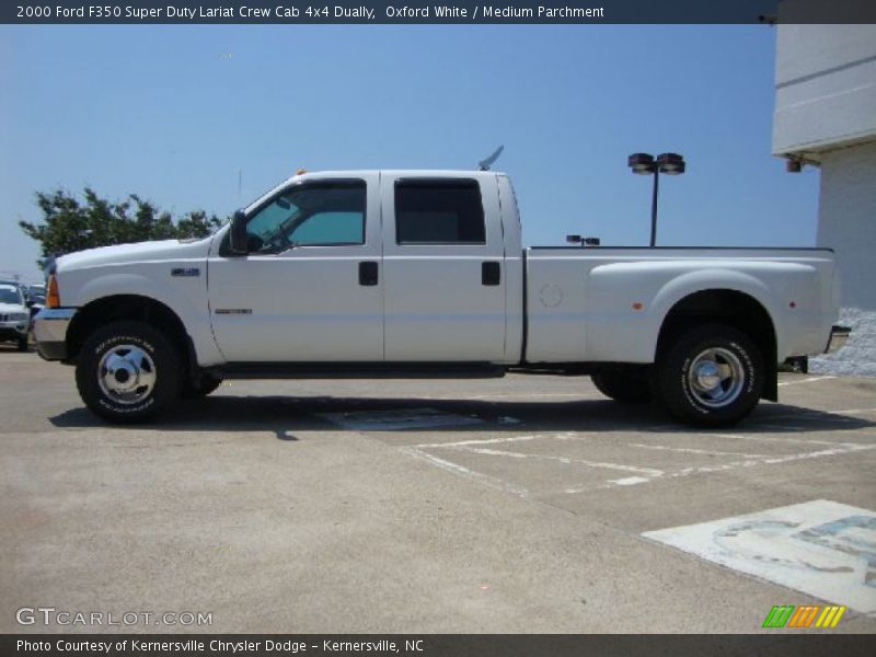 Oxford White / Medium Parchment 2000 Ford F350 Super Duty Lariat Crew Cab 4x4 Dually