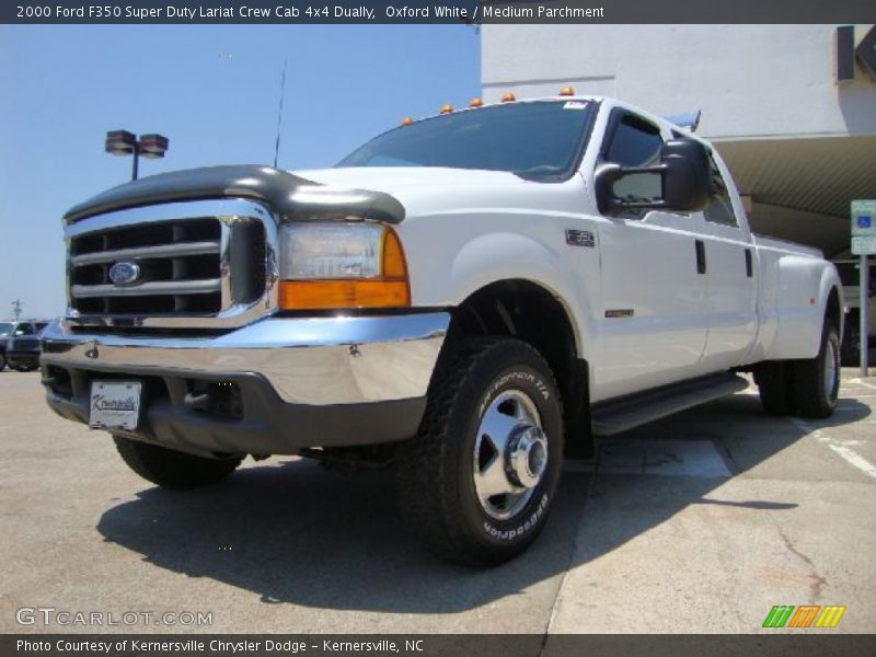 Oxford White / Medium Parchment 2000 Ford F350 Super Duty Lariat Crew Cab 4x4 Dually