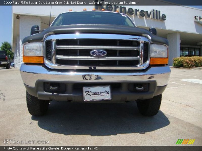 Oxford White / Medium Parchment 2000 Ford F350 Super Duty Lariat Crew Cab 4x4 Dually