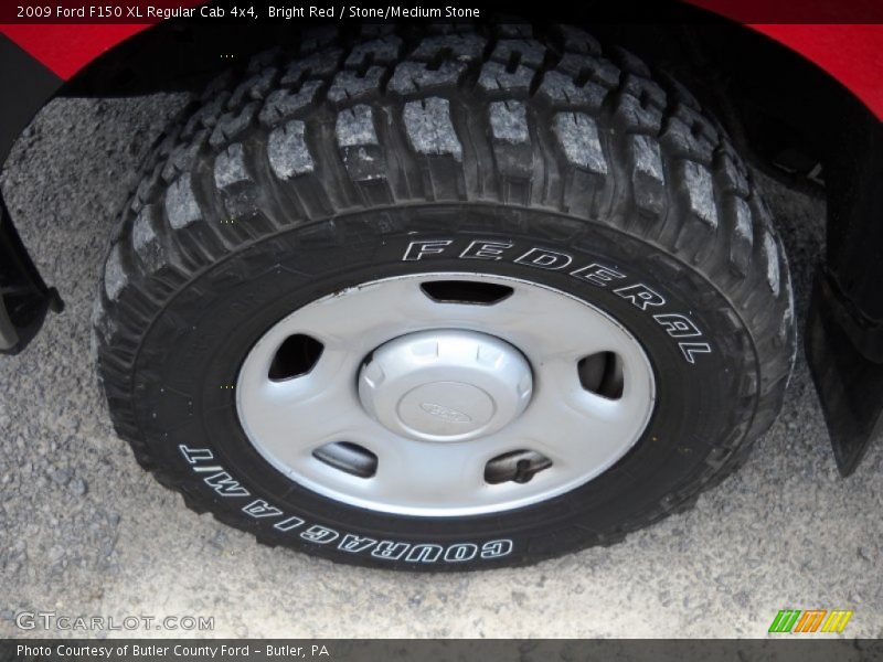 Bright Red / Stone/Medium Stone 2009 Ford F150 XL Regular Cab 4x4