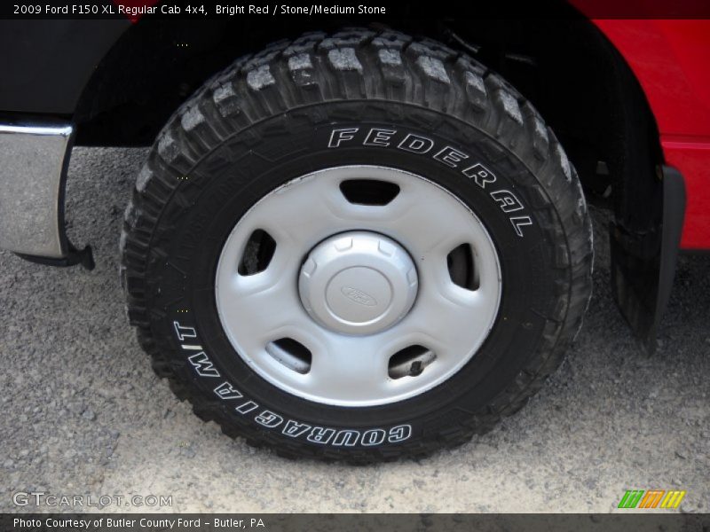 Bright Red / Stone/Medium Stone 2009 Ford F150 XL Regular Cab 4x4