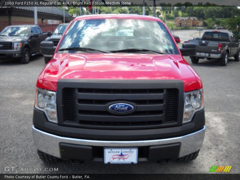 Bright Red / Stone/Medium Stone 2009 Ford F150 XL Regular Cab 4x4