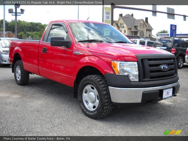 Bright Red / Stone/Medium Stone 2009 Ford F150 XL Regular Cab 4x4