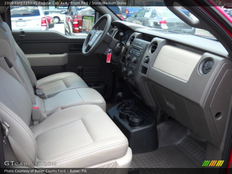 Bright Red / Stone/Medium Stone 2009 Ford F150 XL Regular Cab 4x4