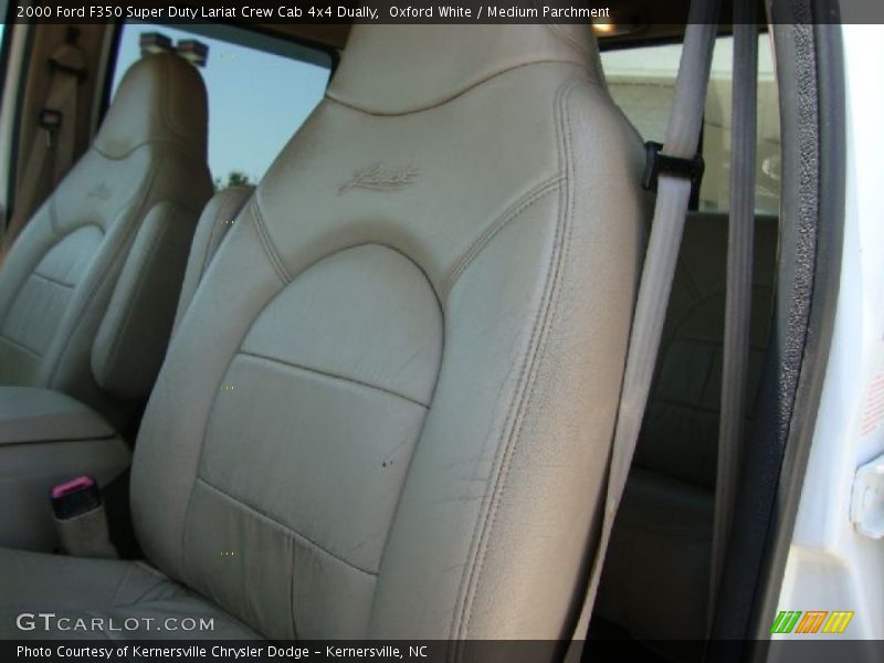 Oxford White / Medium Parchment 2000 Ford F350 Super Duty Lariat Crew Cab 4x4 Dually