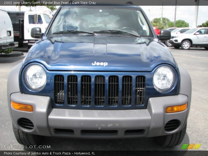 Patriot Blue Pearl / Dark Slate Gray 2003 Jeep Liberty Sport
