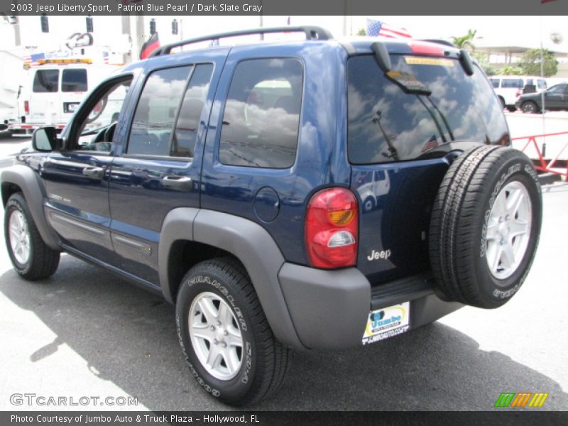 Patriot Blue Pearl / Dark Slate Gray 2003 Jeep Liberty Sport
