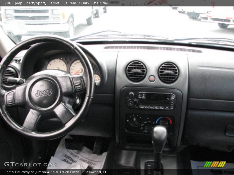 Patriot Blue Pearl / Dark Slate Gray 2003 Jeep Liberty Sport