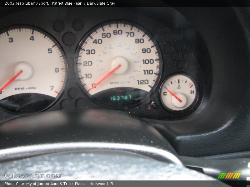 Patriot Blue Pearl / Dark Slate Gray 2003 Jeep Liberty Sport