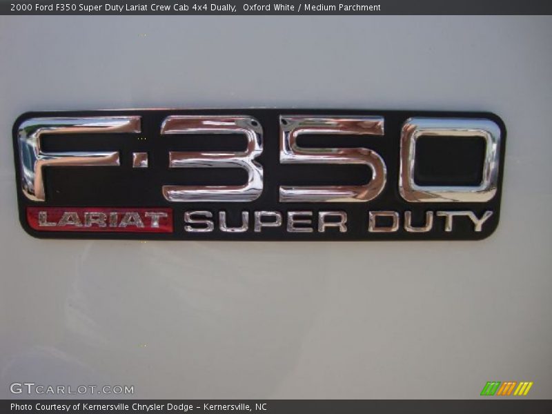 Oxford White / Medium Parchment 2000 Ford F350 Super Duty Lariat Crew Cab 4x4 Dually