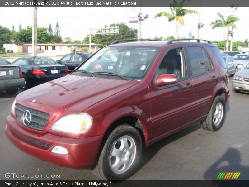 Bordeaux Red Metallic / Charcoal 2002 Mercedes-Benz ML 320 4Matic