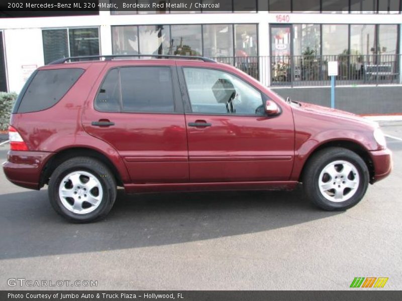 Bordeaux Red Metallic / Charcoal 2002 Mercedes-Benz ML 320 4Matic
