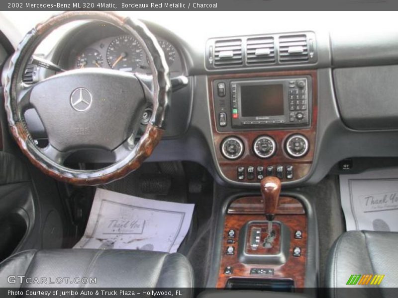 Bordeaux Red Metallic / Charcoal 2002 Mercedes-Benz ML 320 4Matic