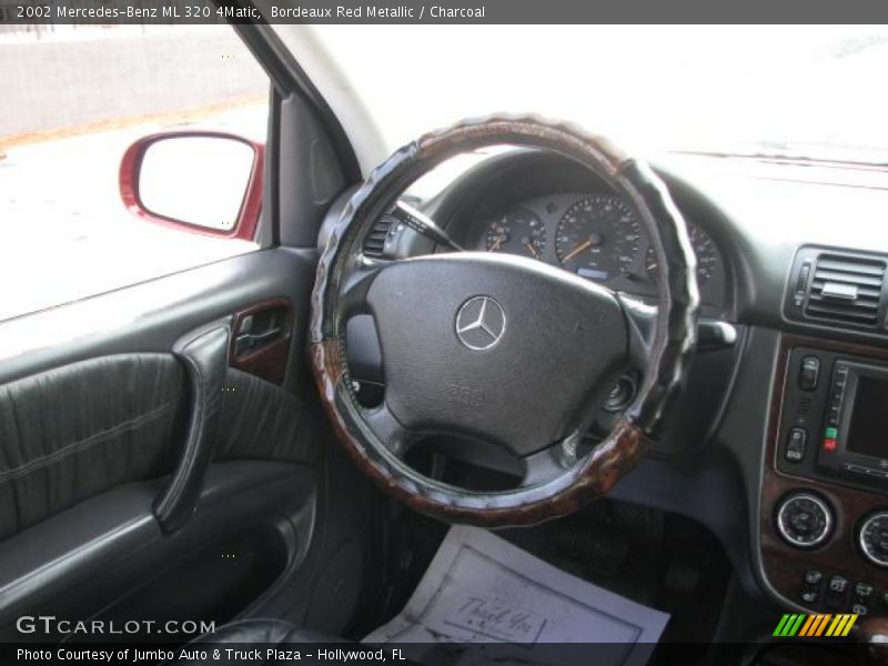 Bordeaux Red Metallic / Charcoal 2002 Mercedes-Benz ML 320 4Matic