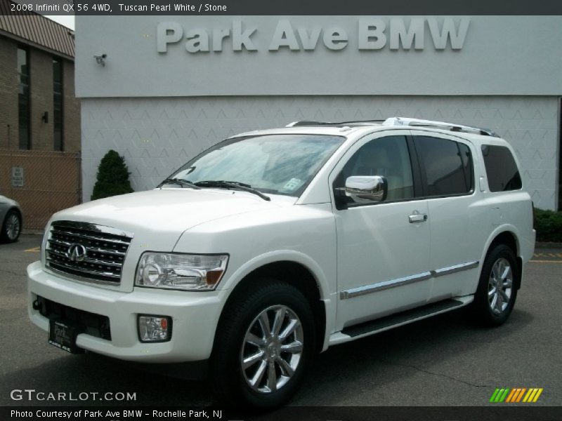 Tuscan Pearl White / Stone 2008 Infiniti QX 56 4WD
