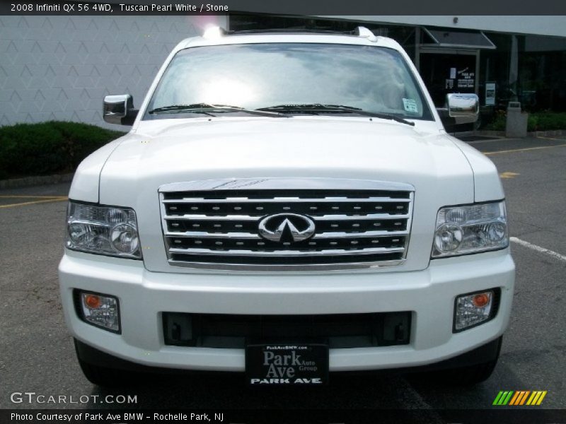 Tuscan Pearl White / Stone 2008 Infiniti QX 56 4WD