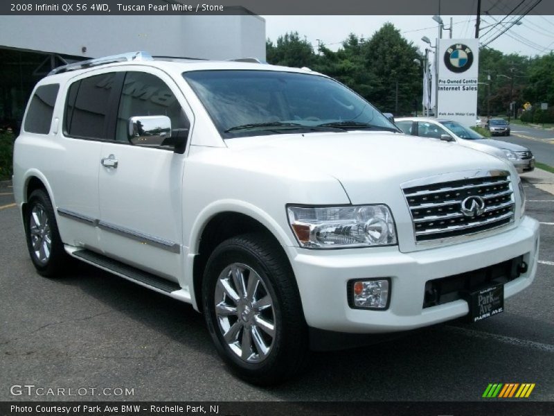 Tuscan Pearl White / Stone 2008 Infiniti QX 56 4WD