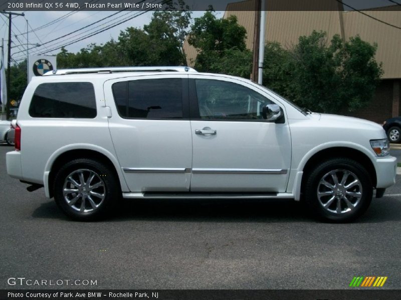 Tuscan Pearl White / Stone 2008 Infiniti QX 56 4WD