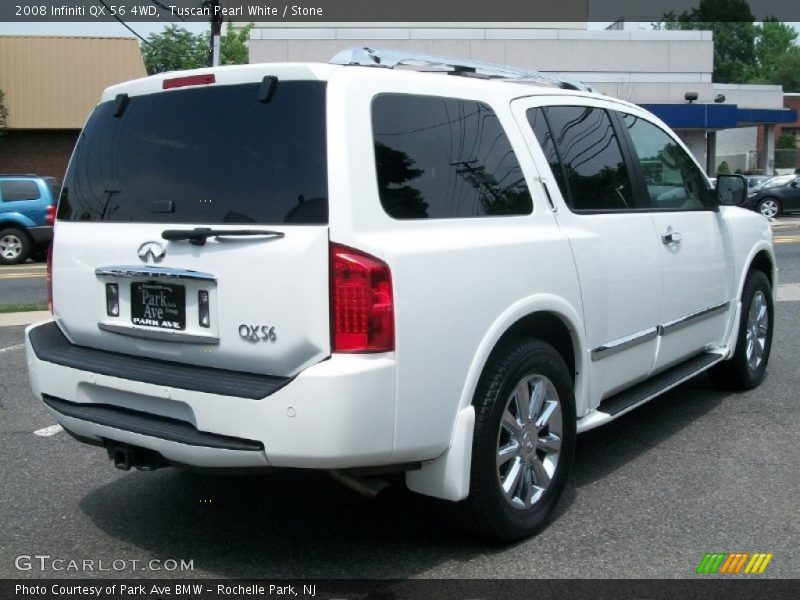 Tuscan Pearl White / Stone 2008 Infiniti QX 56 4WD
